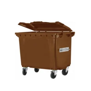 Plastik Çöp Konteyneri Kahverengi 1100 Litre