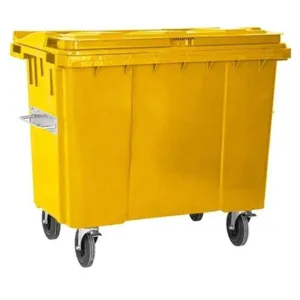 Plastik Çöp Konteyneri Sarı 1100 Litre
