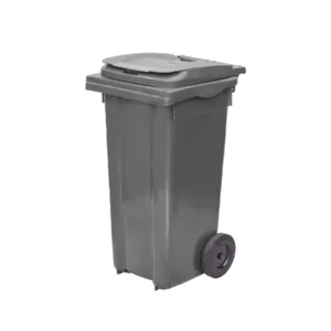 Plastik Çöp Konteyneri Gri 120 Litre