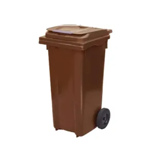 Plastik Çöp Konteyneri Kahverengi 240 Litre