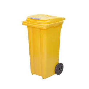 Plastik Çöp Konteyneri Sarı 240 Litre