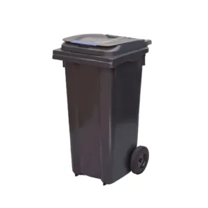 Plastik Çöp Konteyneri Siyah 240 Litre