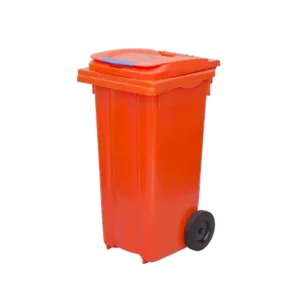 Plastik Çöp Konteyneri Turuncu 240 Litre