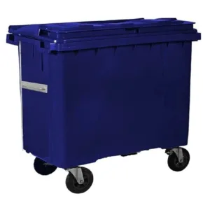 Plastik Çöp Konteyneri Mavi 660 Litre