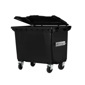 Plastik Çöp Konteyneri Siyah 660 Litre